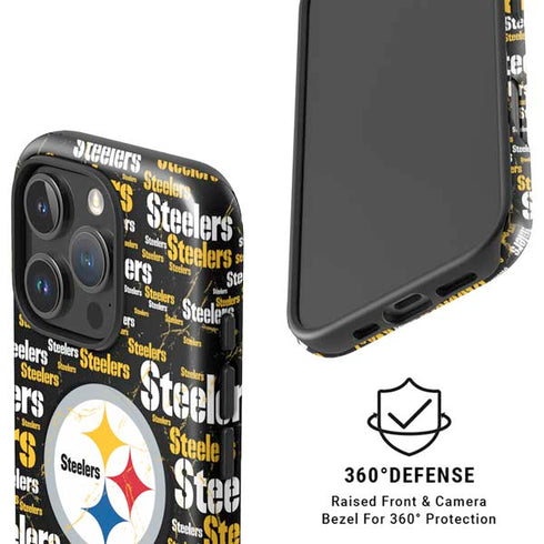 NFL Pittsburgh Steelers Black Blast iPhone 16 Pro Magsafe Impact Case